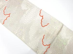 アンティーク　雲模様織り出し袋帯（材料）